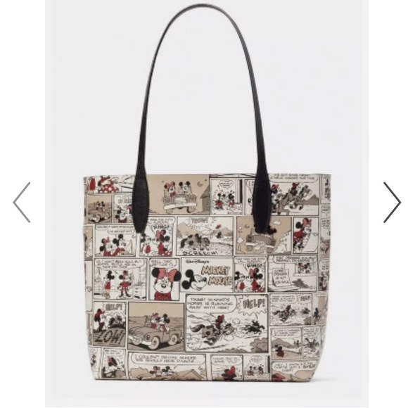 Kate Spade Reversible Black Tote with Minnie Mouse Design - Picture 2 of 12